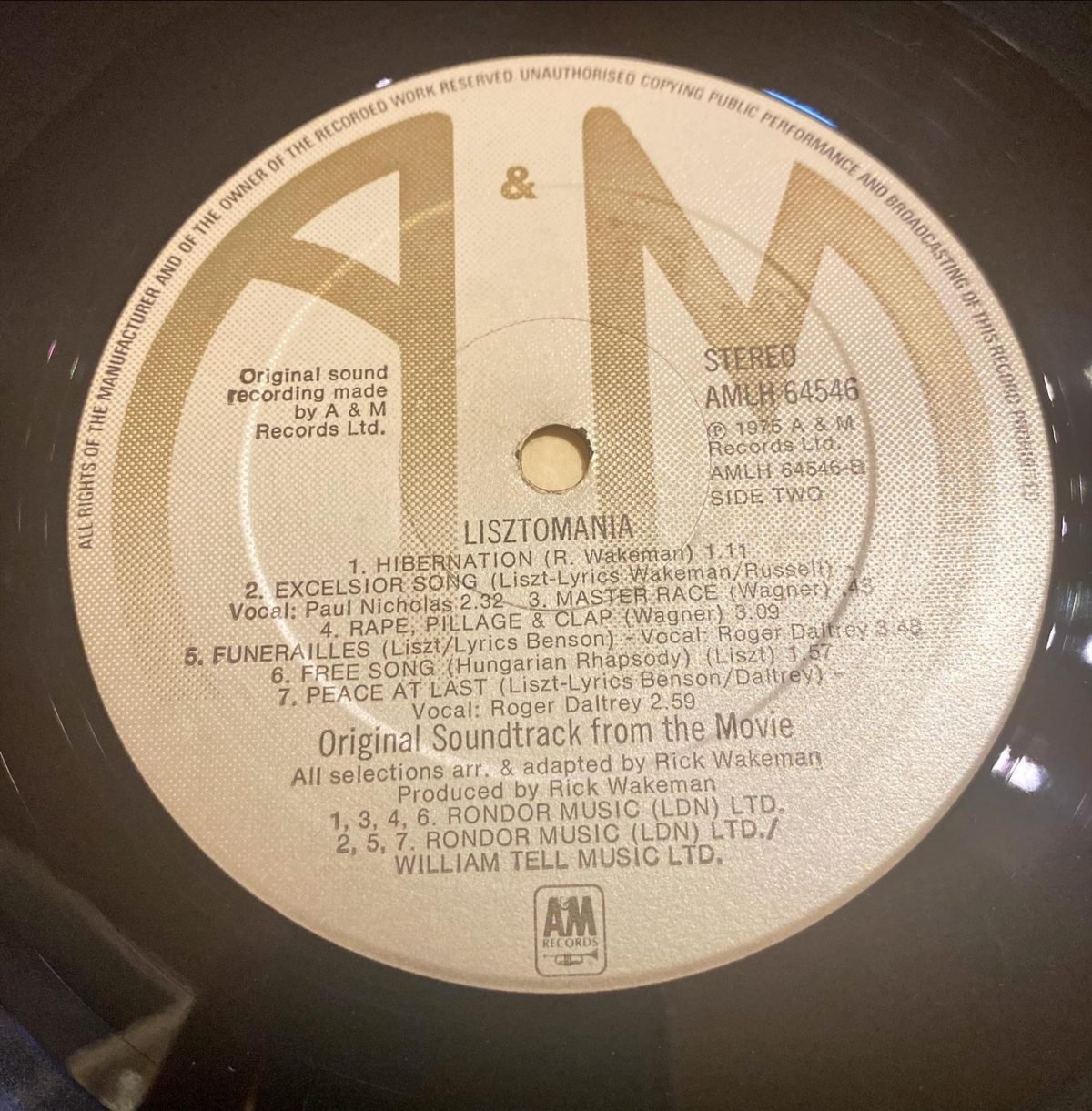 Rick Wakeman ‎– Lisztomania LP Plak - Görsel 2