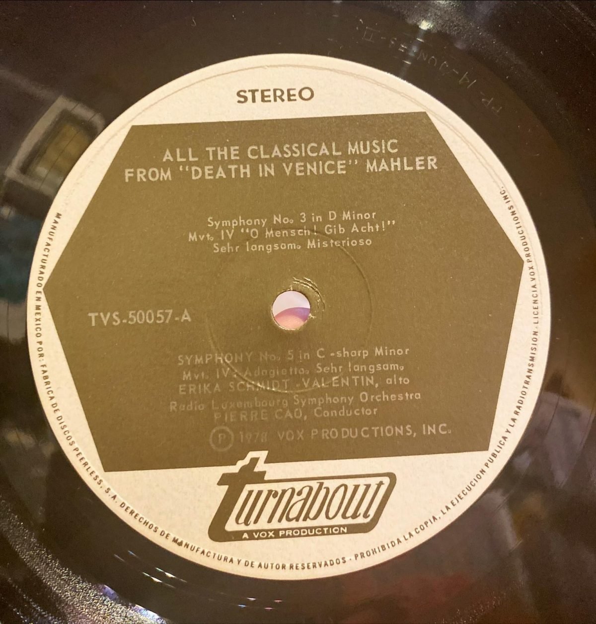 Mahler / Beethoven - All The Music From Death In Venice LP Plak - Görsel 2