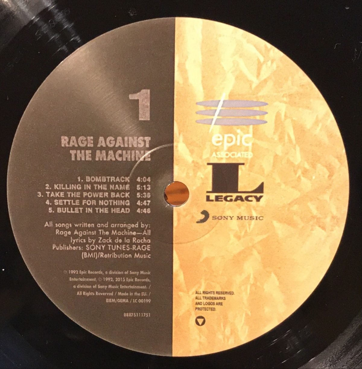 Rage Against The Machine ‎– Rage Against The Machine LP Plak - Görsel 3