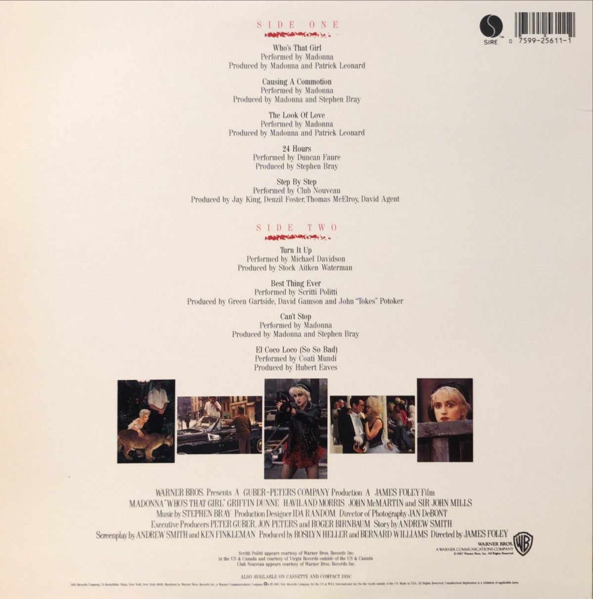 Madonna ‎– Who's That Girl (Original Motion Picture Soundtrack) LP Plak - Görsel 2