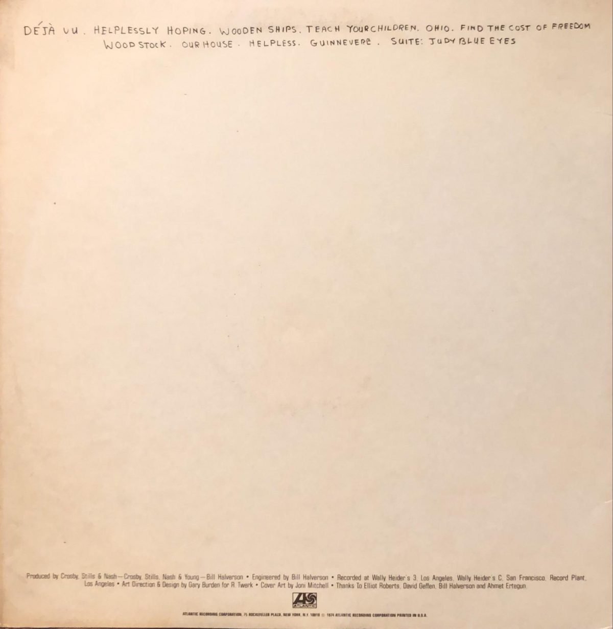Crosby, Stills, Nash & Young ‎– So Far LP Plak - Görsel 2