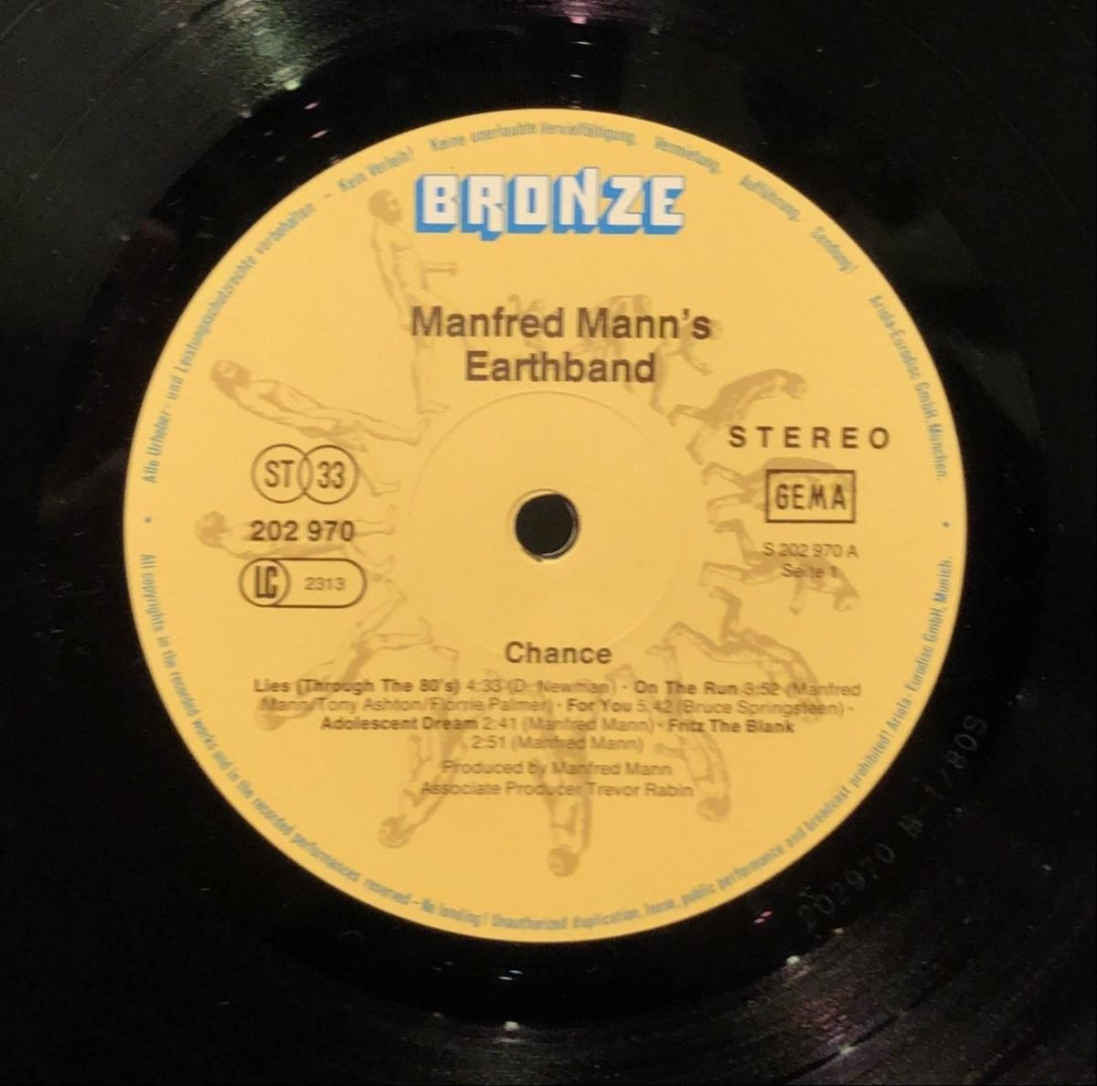 Manfred Mann's Earth Band ‎– Chance LP Plak - Görsel 2
