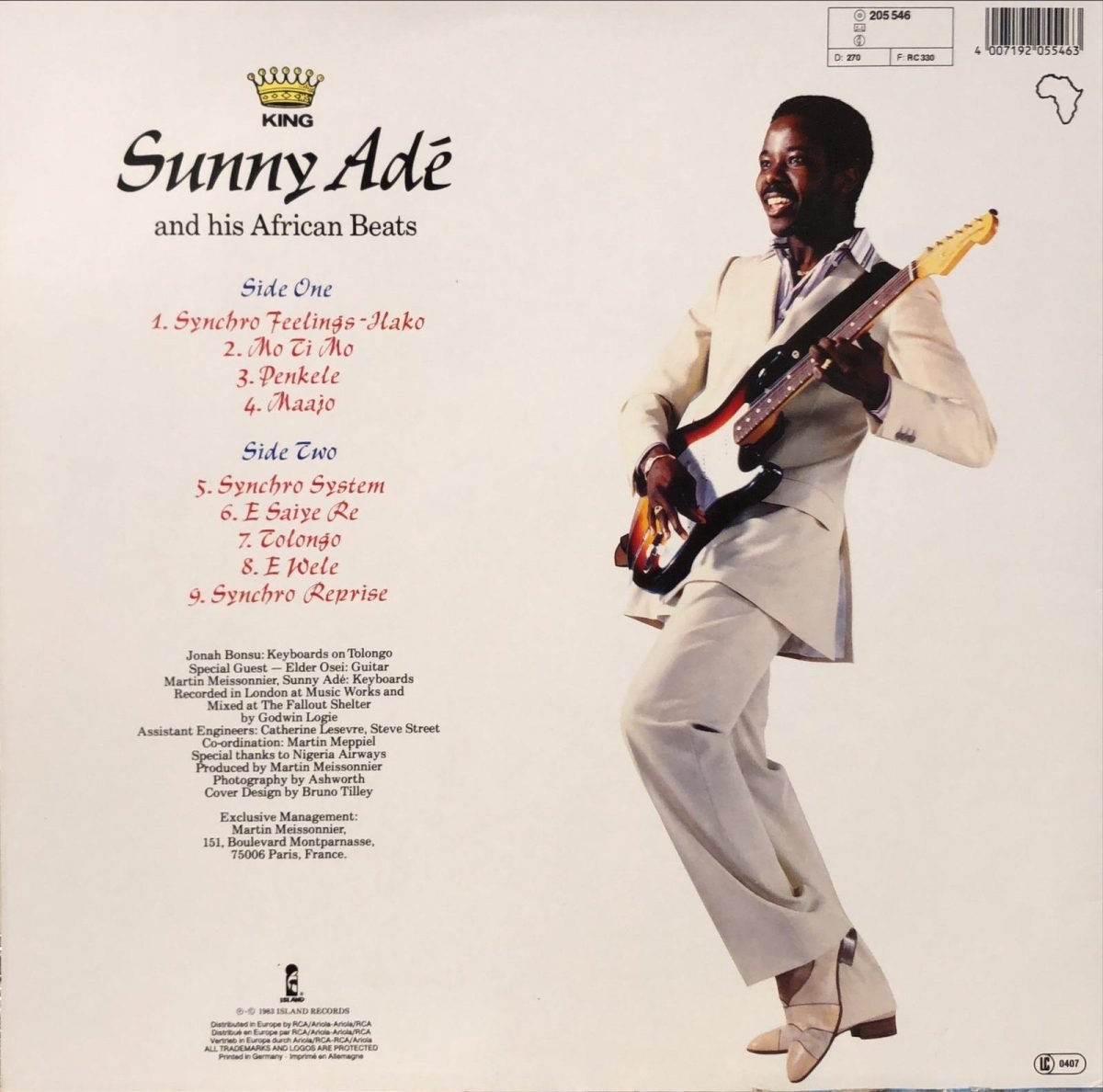 King Sunny Adé And His African Beats ‎– Synchro System  LP Plak - Görsel 3