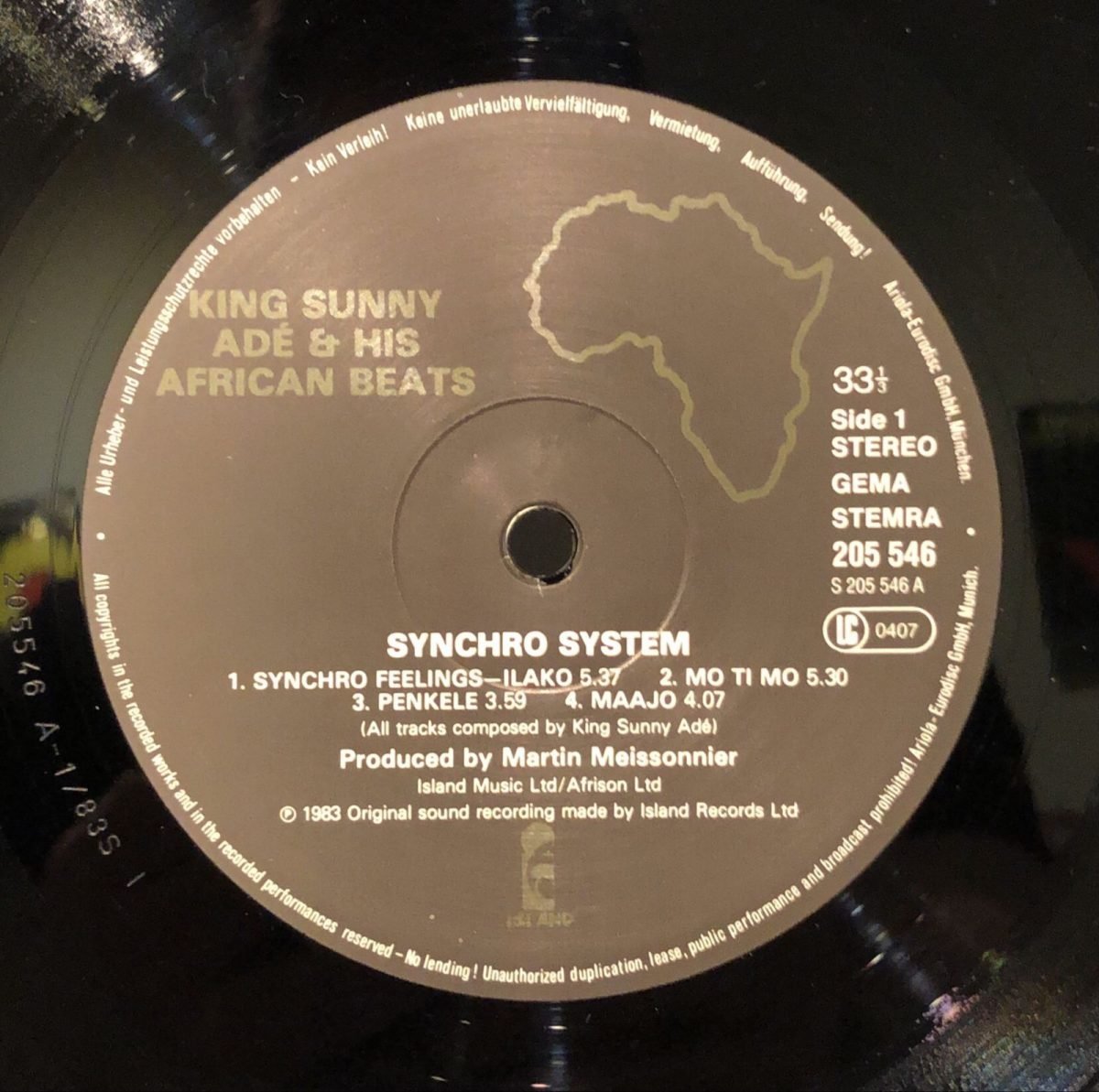 King Sunny Adé And His African Beats ‎– Synchro System  LP Plak - Görsel 2