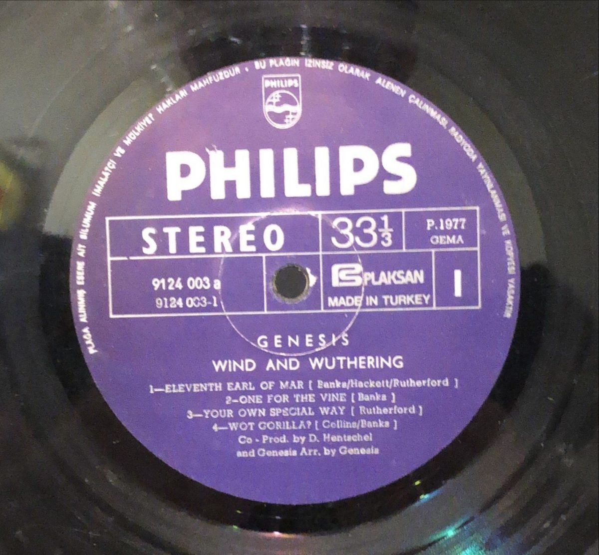 Genesis ‎– Wind & Wuthering LP Plak Türk Baskısı - Görsel 3