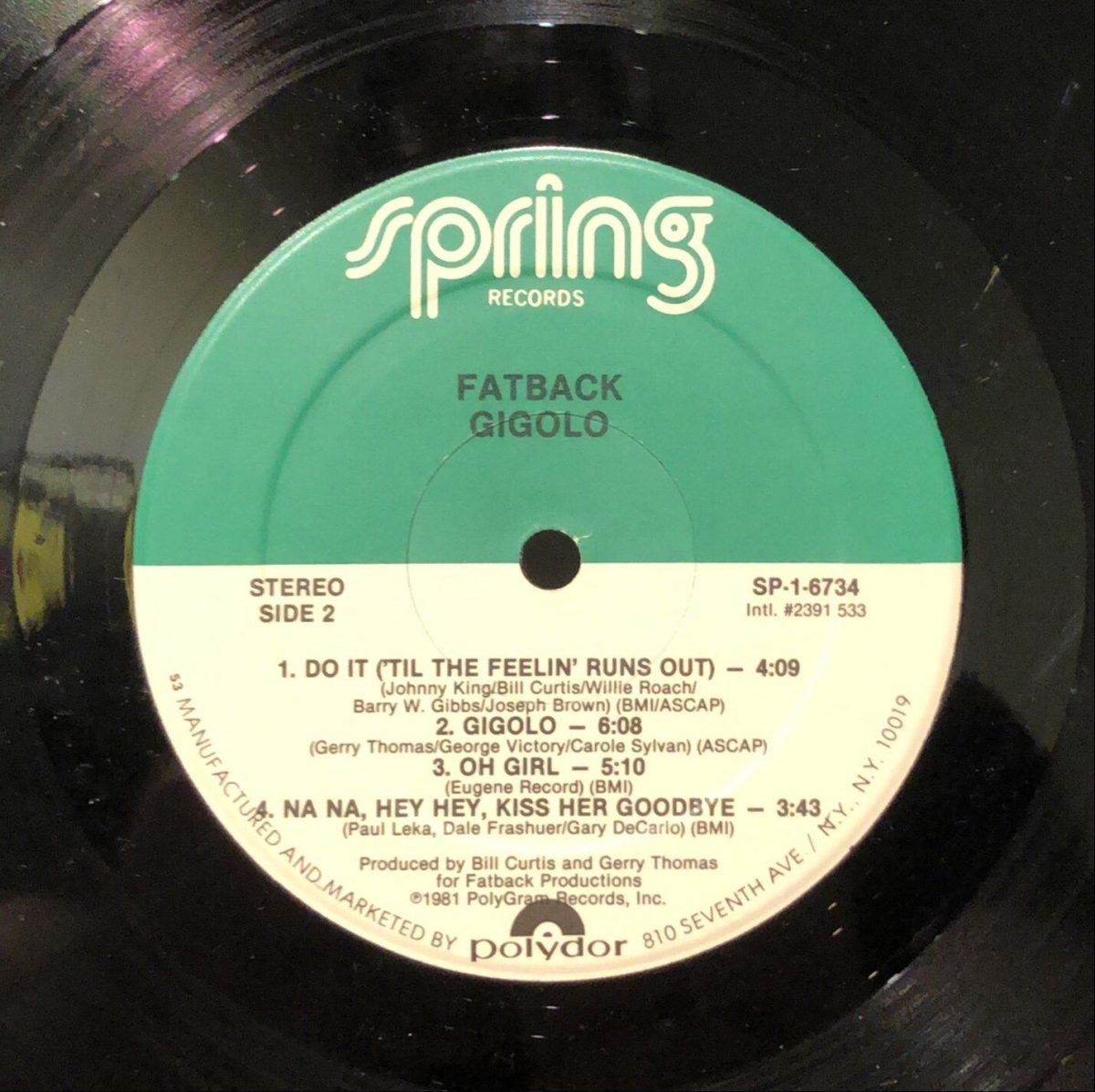 Fatback ‎– Gigolo  LP Plak - Görsel 2