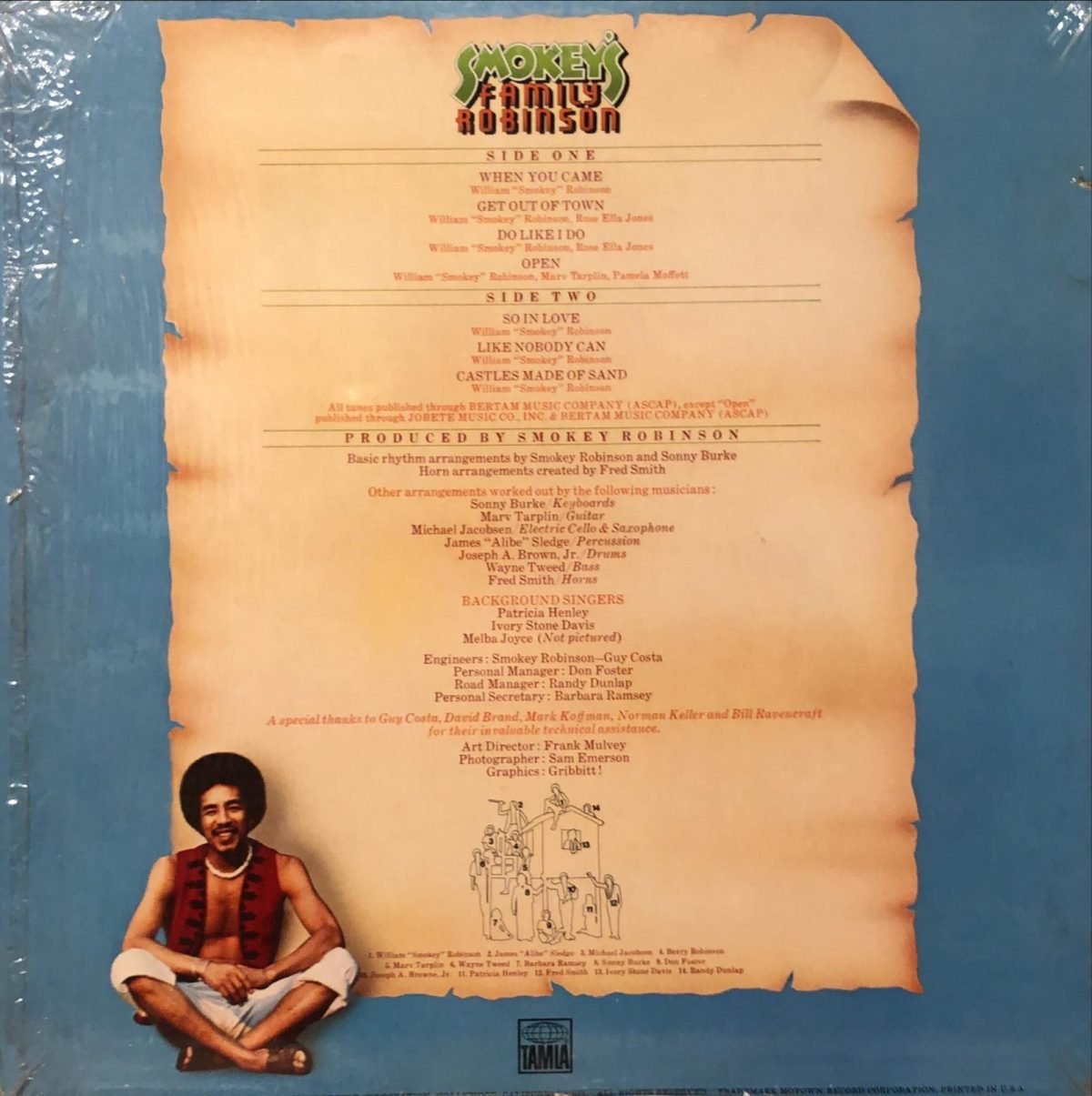 Smokey Robinson ‎– Smokey's Family Robinson  LP Plak - Görsel 3
