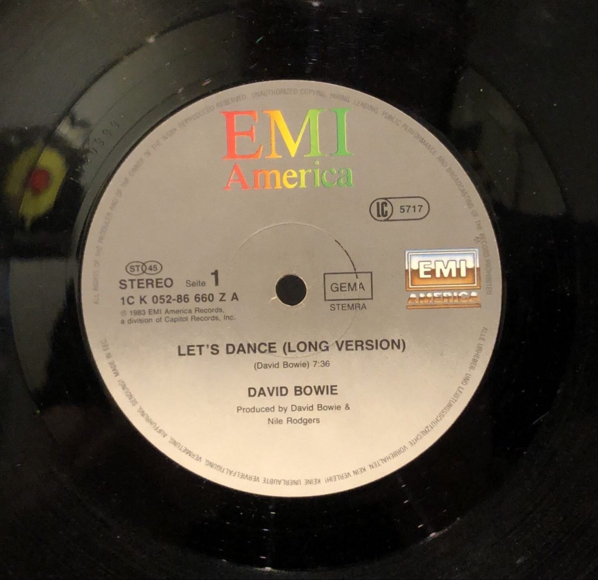 David Bowie ‎– Let's Dance - Maxi Single Plak - Görsel 2