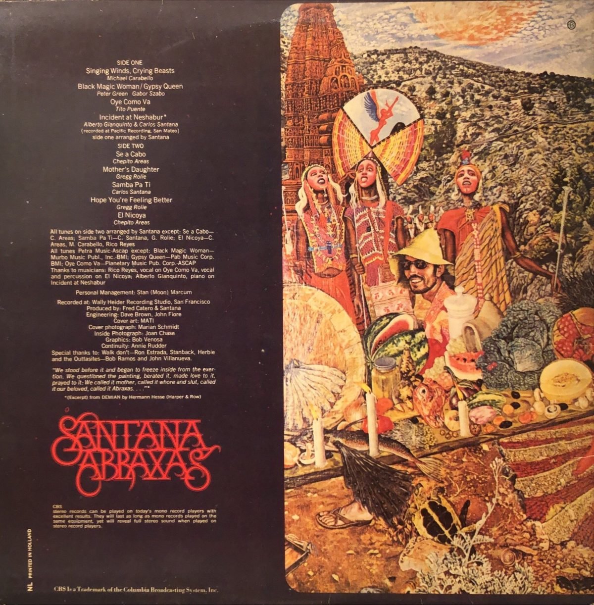Santana ‎– Abraxas  LP Plak - Görsel 3