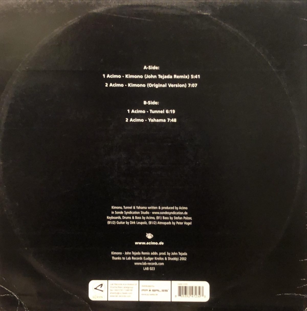 Acimo ‎– Kimono  - Maxi Single Plak - Görsel 3
