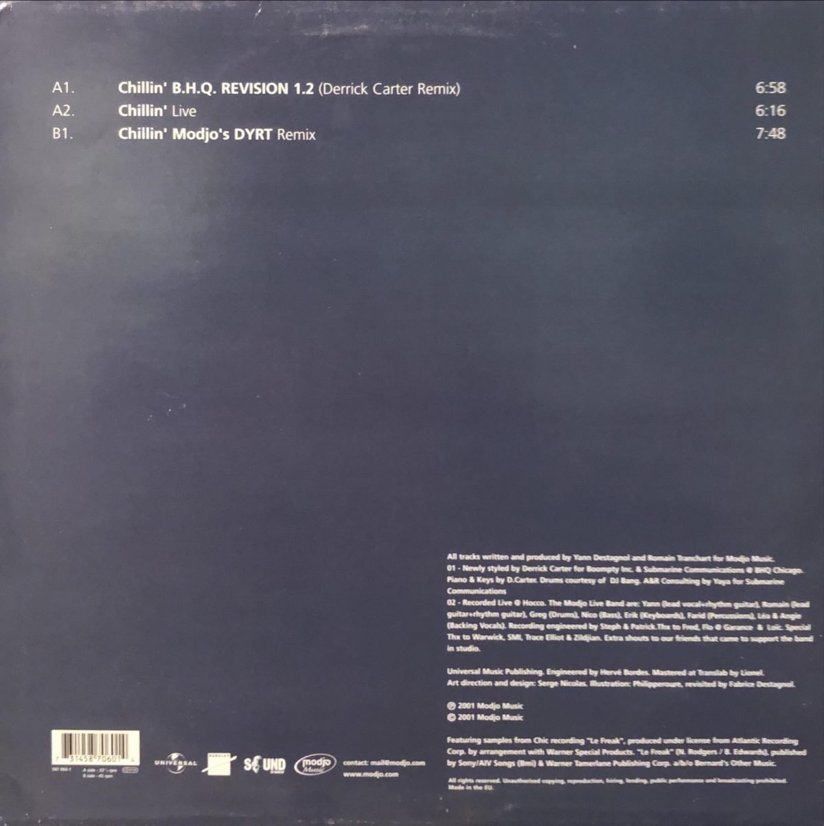 Modjo ‎– Chillin' (Revisited)   - Maxi Single Plak - Görsel 3