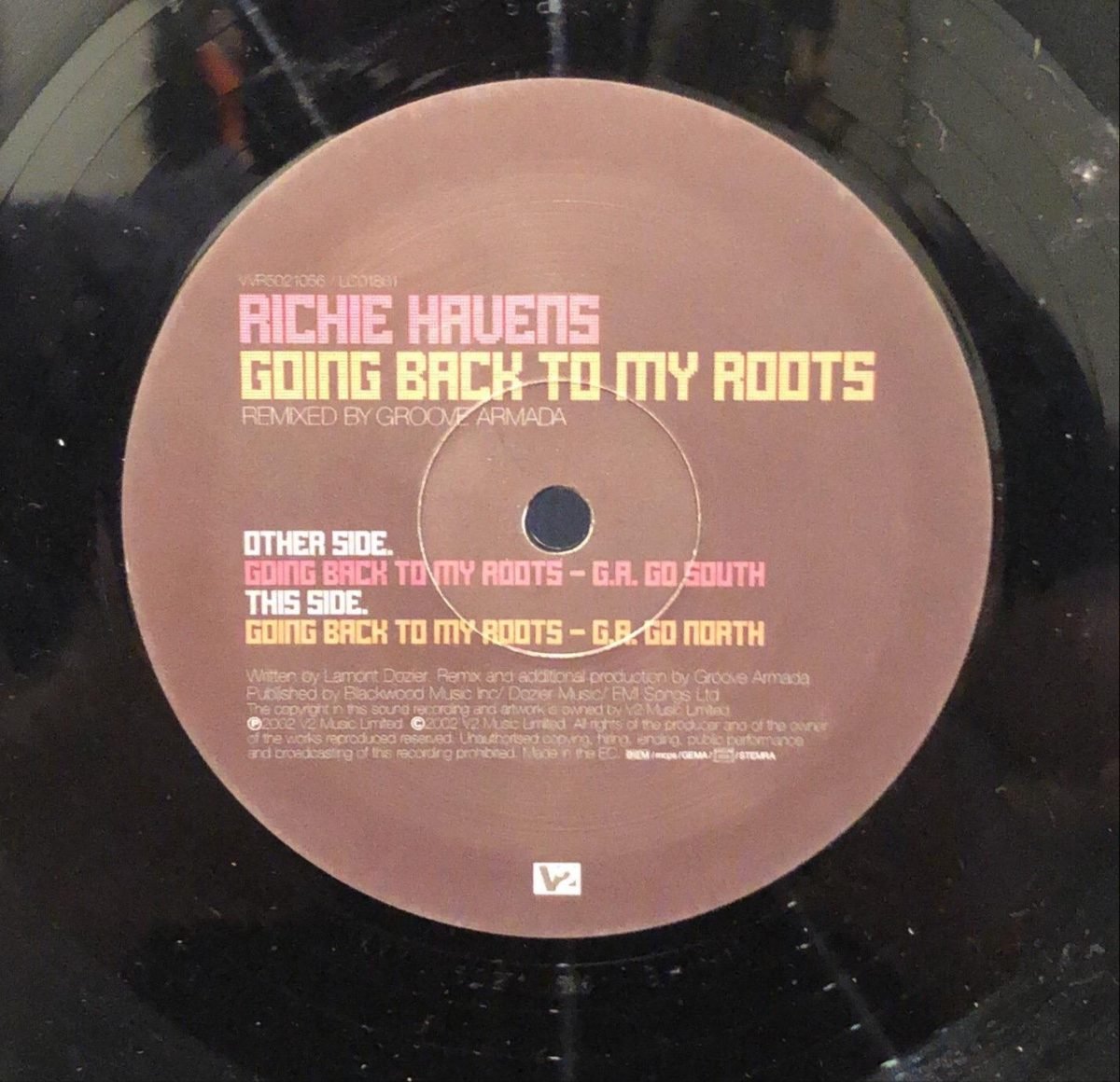 Richie Havens ‎– Going Back To My Roots (Remixed By Groove Armada) - Maxi Single Plak - Görsel 2