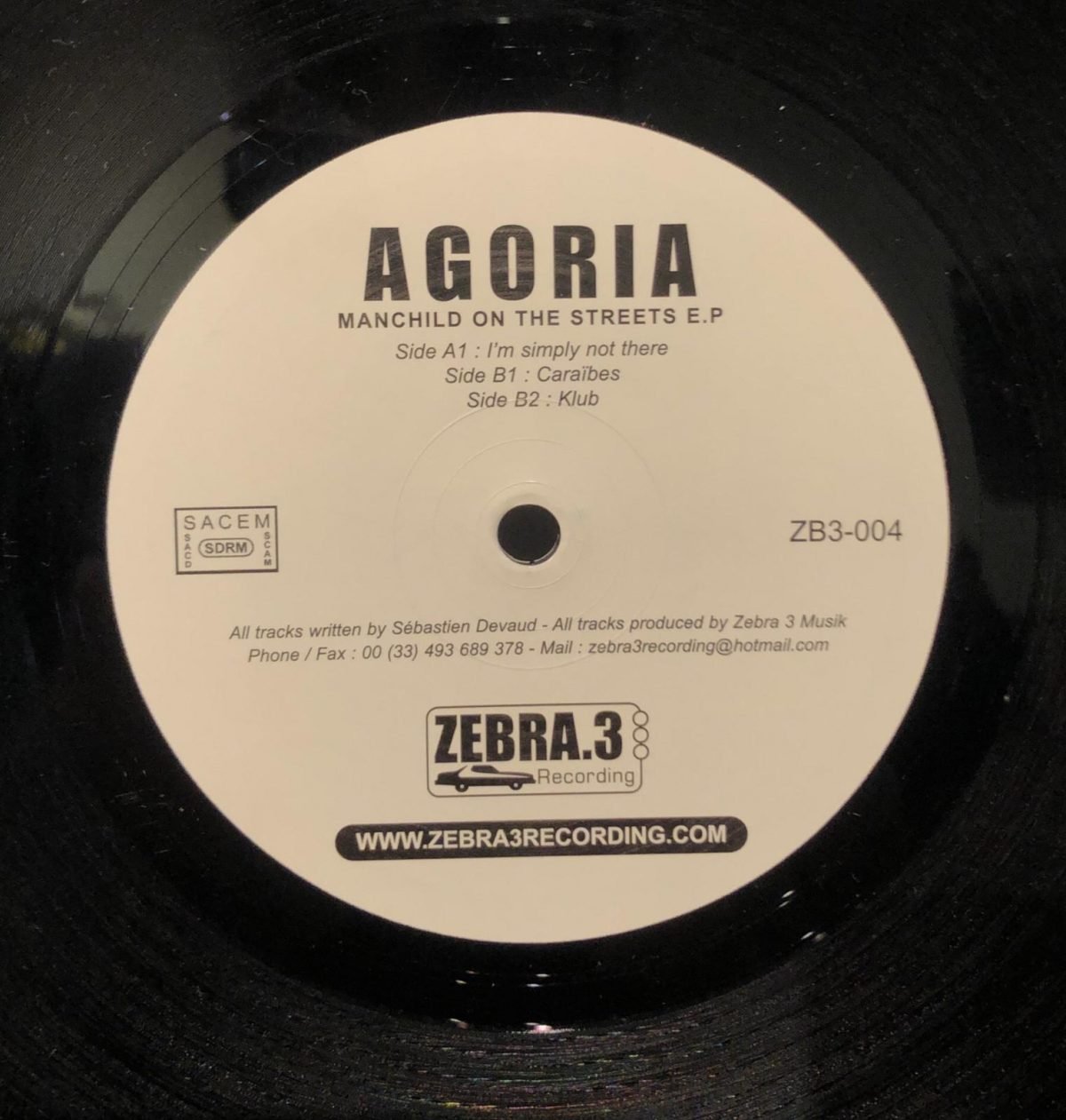Agoria ‎– Manchild On The Streets 12” Maxi Single EP Plak - Görsel 2