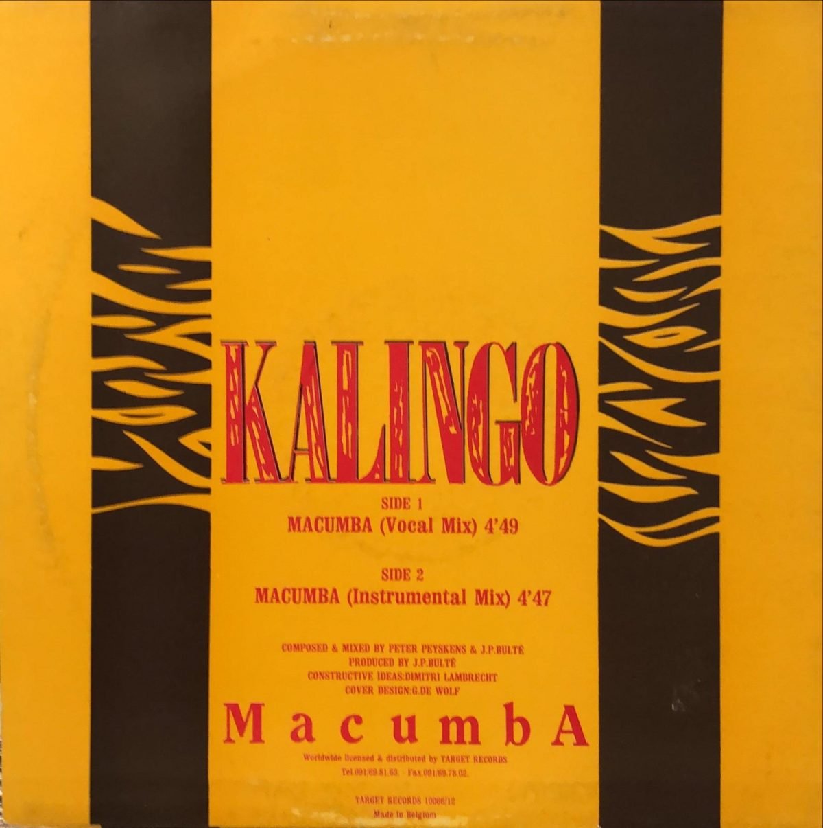 Kalingo ‎– Macumba 12” Maxi Single Plak - Görsel 3