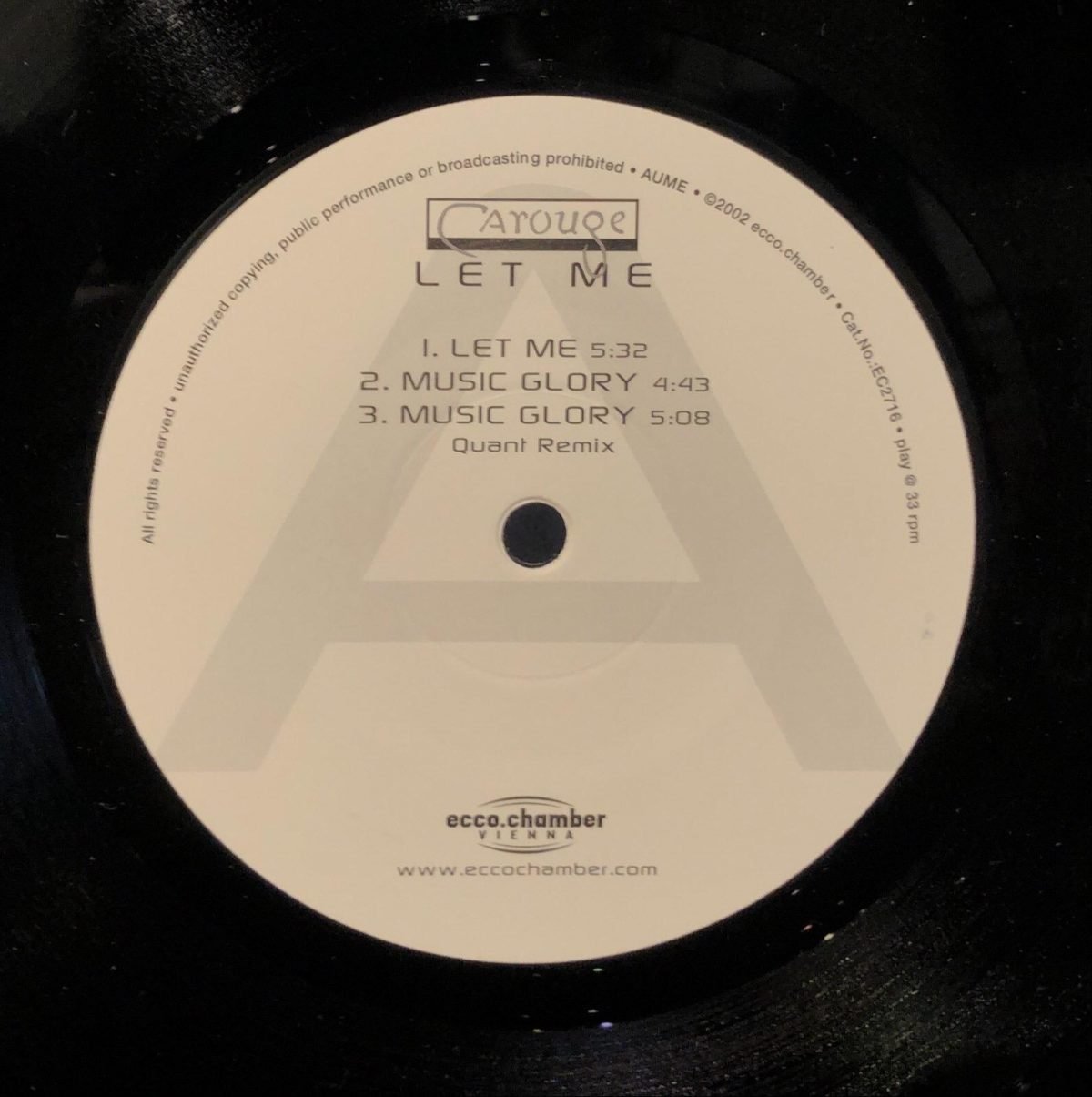 Carouge ‎– Let Me 12” Maxi Single Plak - Görsel 3