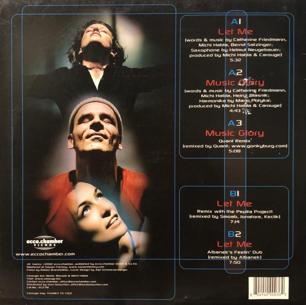 Carouge ‎– Let Me 12” Maxi Single Plak - Görsel 2