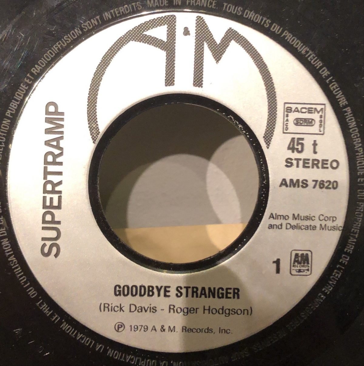 Supertramp ‎– Goodbye Stranger  45lik Plak - Görsel 2