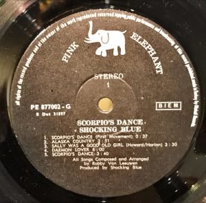Shocking Blue ‎– Scorpio's Dance LP Plak - Görsel 3