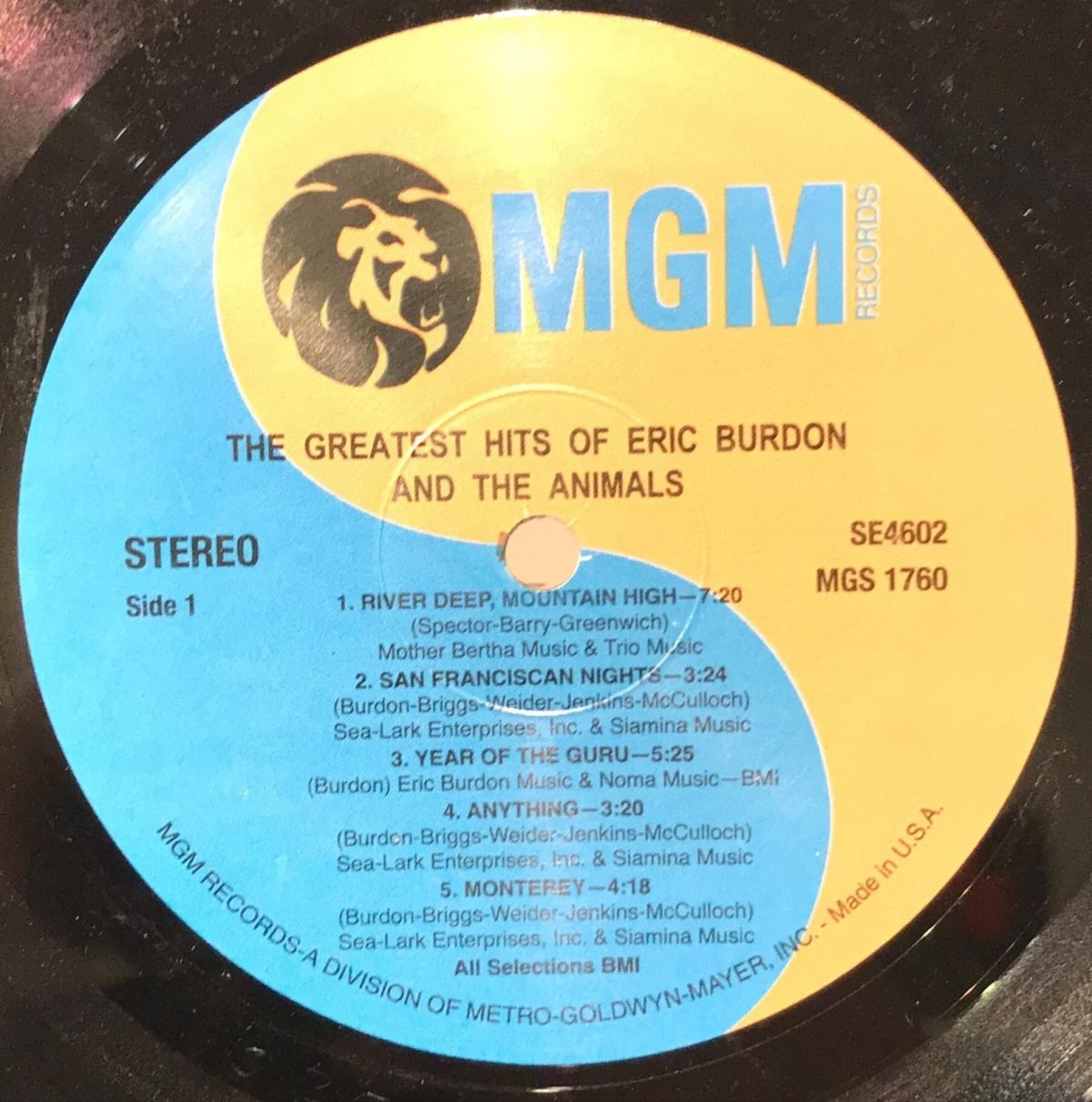 Eric Burdon And The Animals ‎– The Greatest Hits LP Plak - Görsel 3