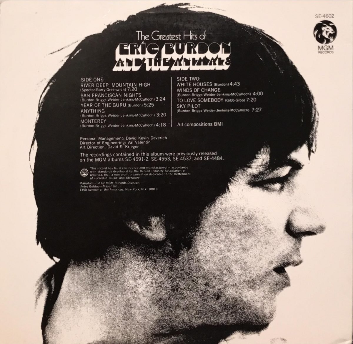 Eric Burdon And The Animals ‎– The Greatest Hits LP Plak - Görsel 2