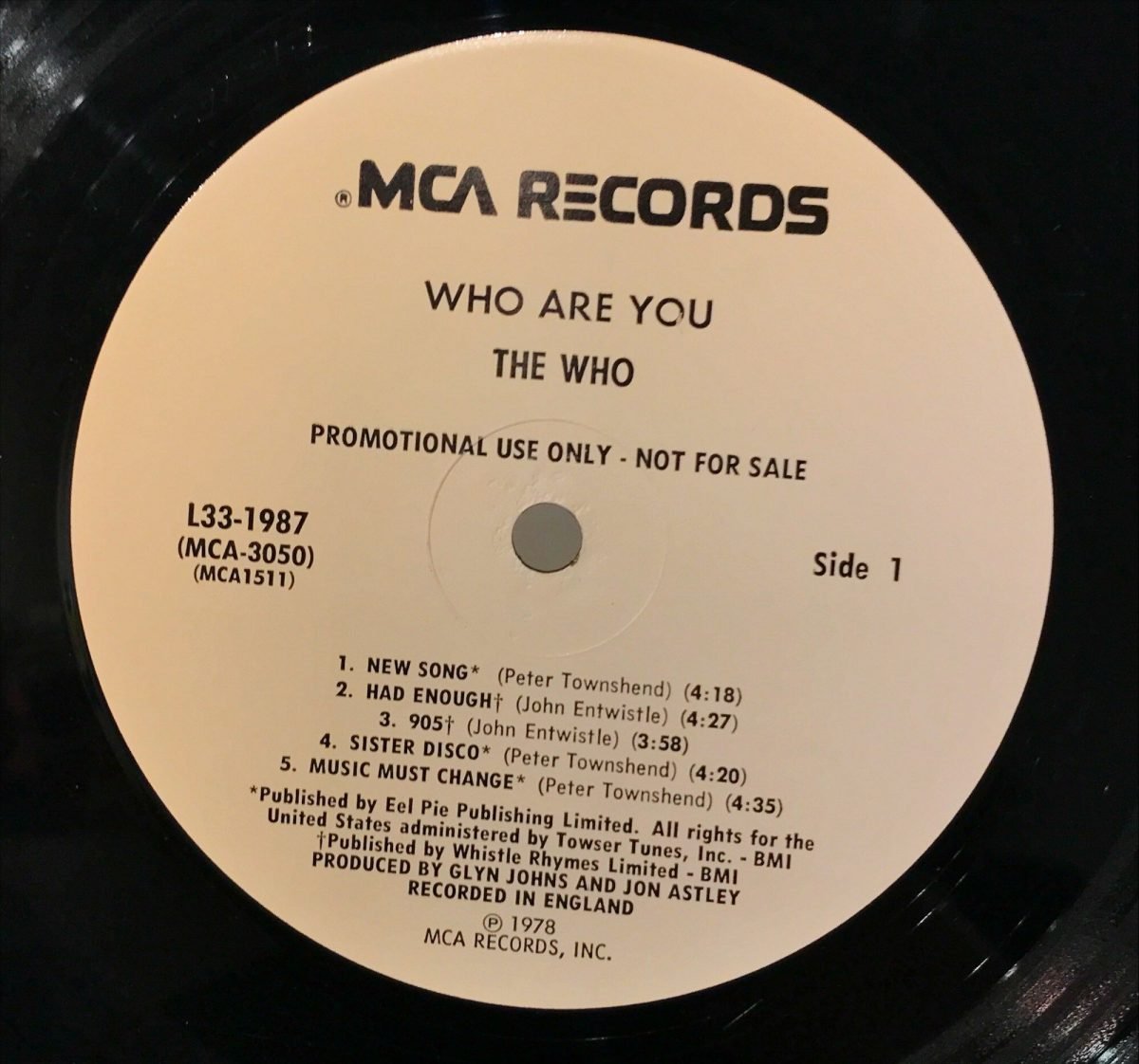 The Who ‎– Who Are You LP Plak Promo - Görsel 3