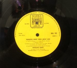 Francoise Hardy ‎– Francoise Hardy Sings About Love LP Plak - Görsel 2