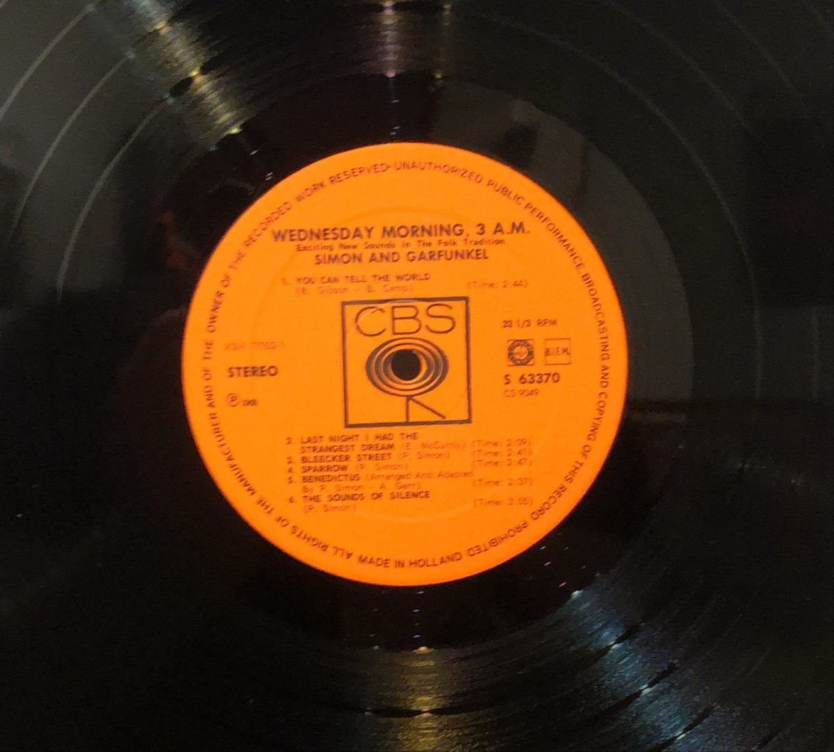 Simon & Garfunkel ‎– Wednesday Morning, 3 A.M. LP Plak - Görsel 2