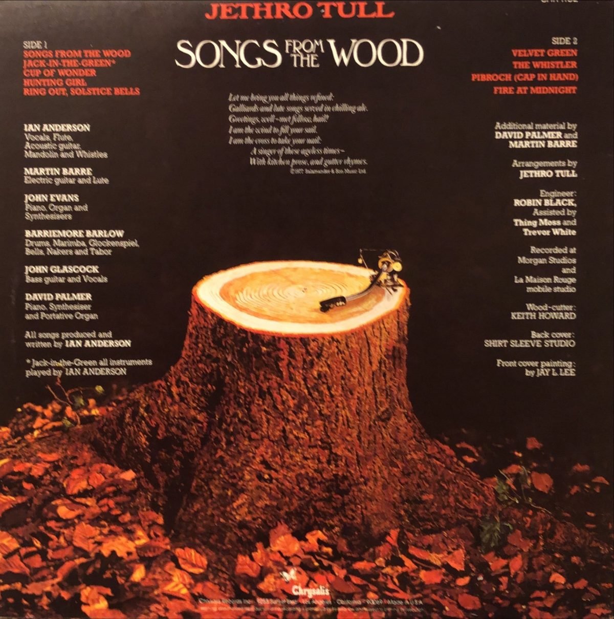 Jethro Tull ‎– Songs From The Wood LP Plak - Görsel 3