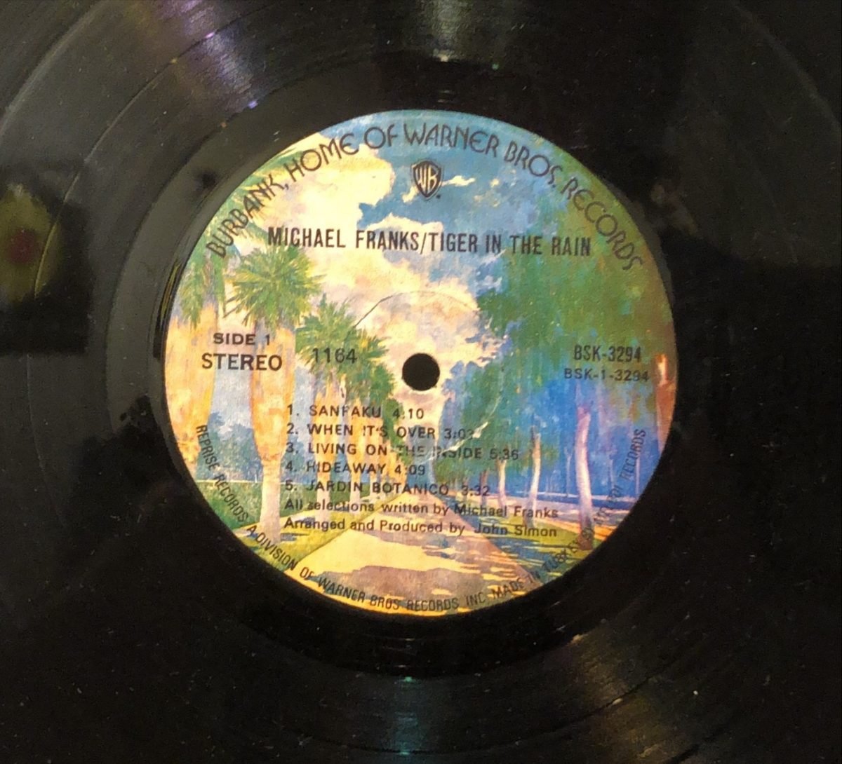 Michael Franks ‎– Tiger In The Rain LP Plak - Görsel 2