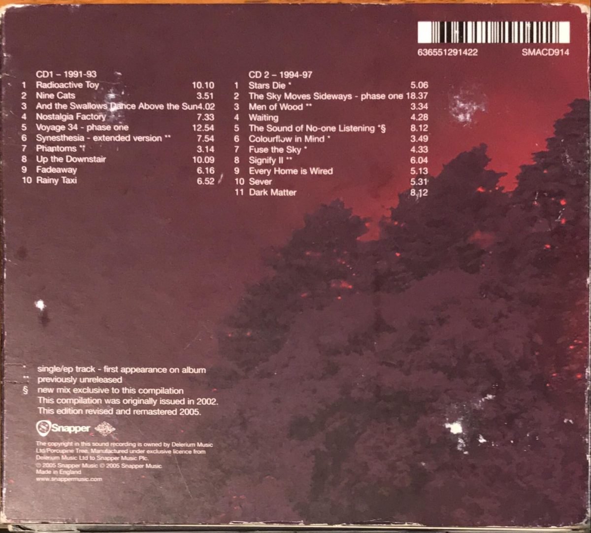 Porcupine Tree ‎– Stars Die: The Delerium Years 1991 - 1997 - 2CD - Görsel 4