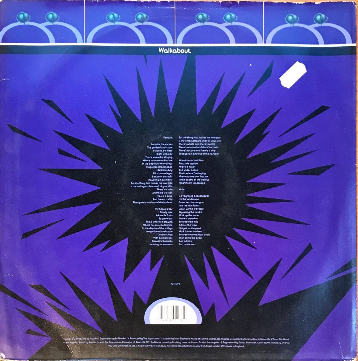 The Sugarcubes ‎– Walkabout  Maxi Single Plak - Görsel 3