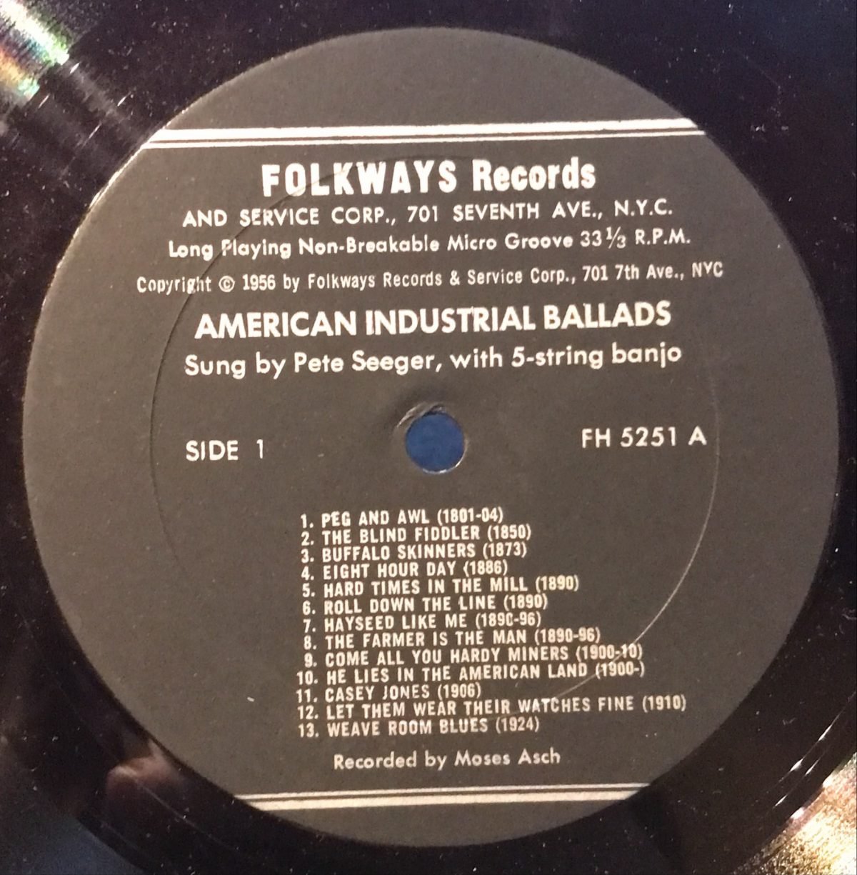 Pete Seeger ‎– American Industrial Ballads LP Plak - Görsel 3