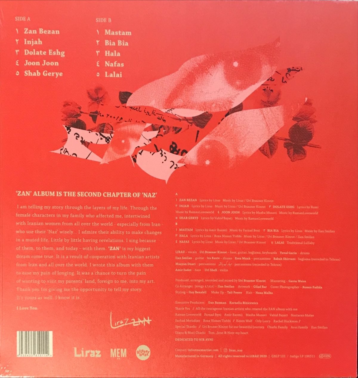 Liraz ‎– Zan LP Plak - Görsel 2