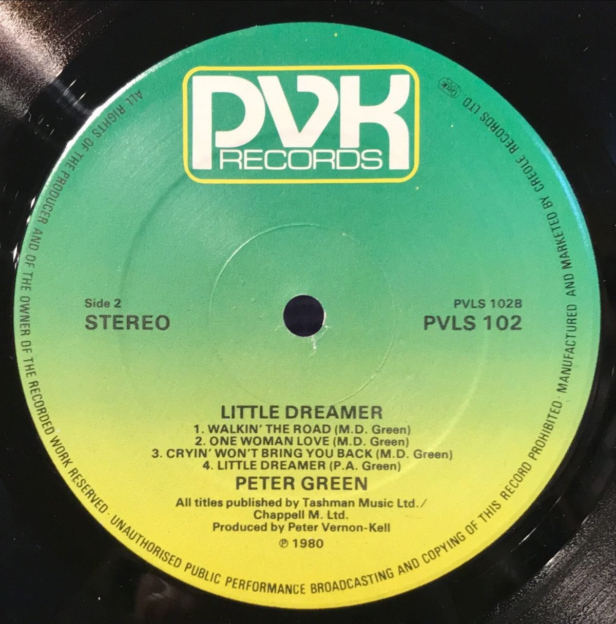 Peter Green ‎– Little Dreamer LP Plak - Görsel 2