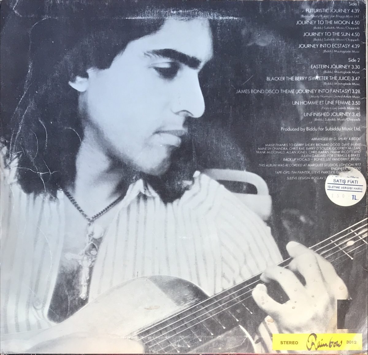 Biddu Orchestra ‎– Futuristic Journey LP Plak ''İYİ AİLE ÇOCUĞU'' Film'inden  - Görsel 2