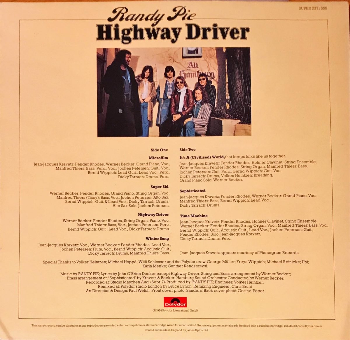 Randy Pie ‎– Highway Driver  LP Plak - Görsel 3