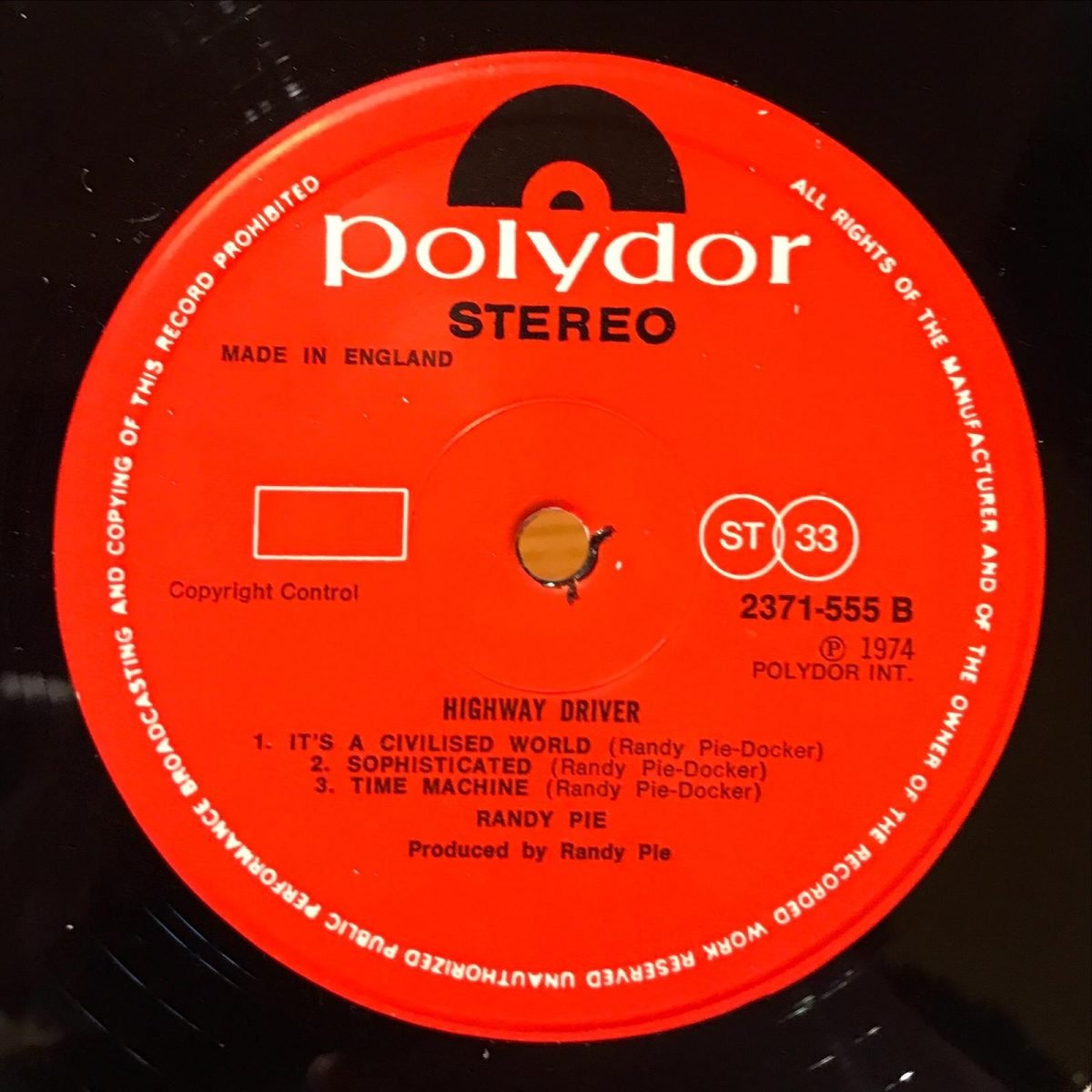 Randy Pie ‎– Highway Driver  LP Plak - Görsel 2