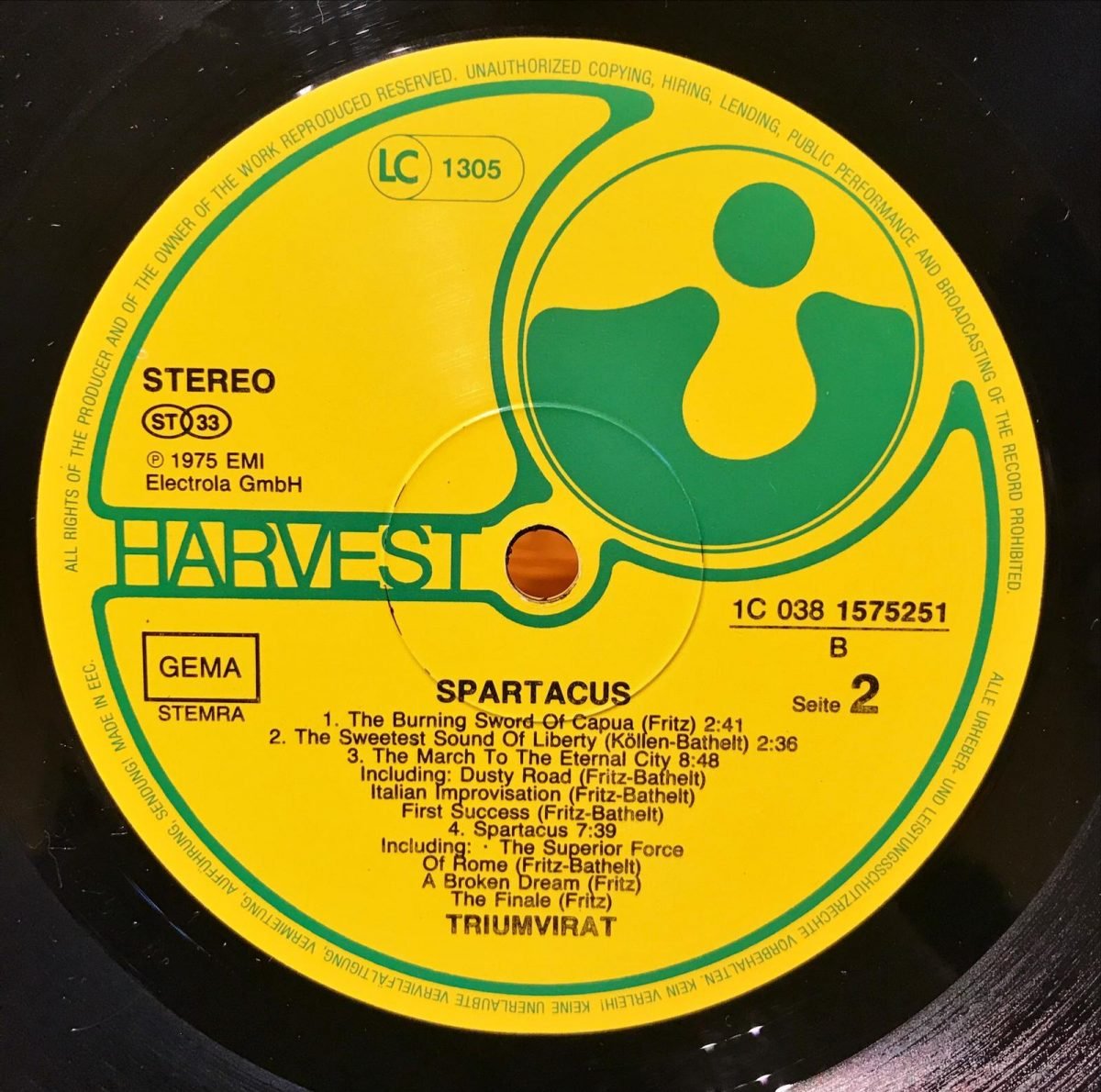 Triumvirat ‎– Spartacus  LP Plak - Görsel 2