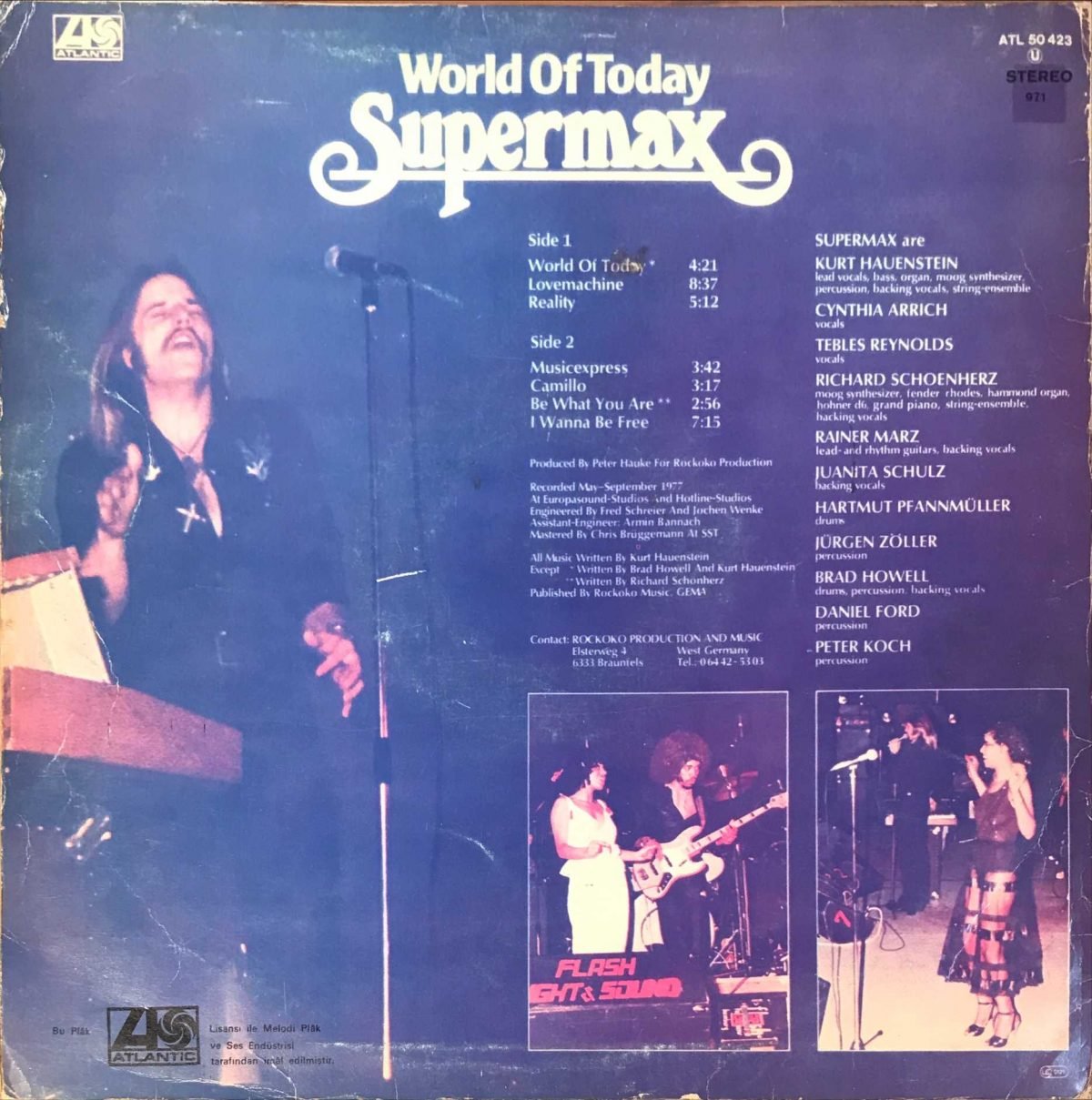 Supermax ‎– World Of Today LP Plak - Görsel 2