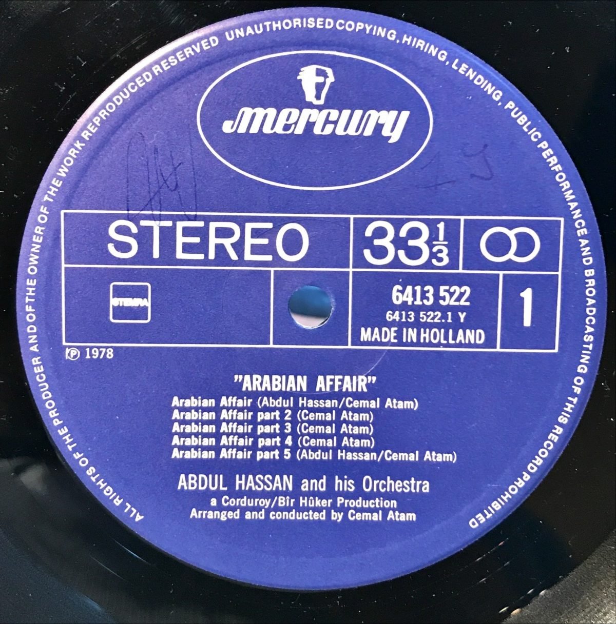 The Abdul Hassan Orchestra ‎– Arabian Affair LP Plak - Görsel 3