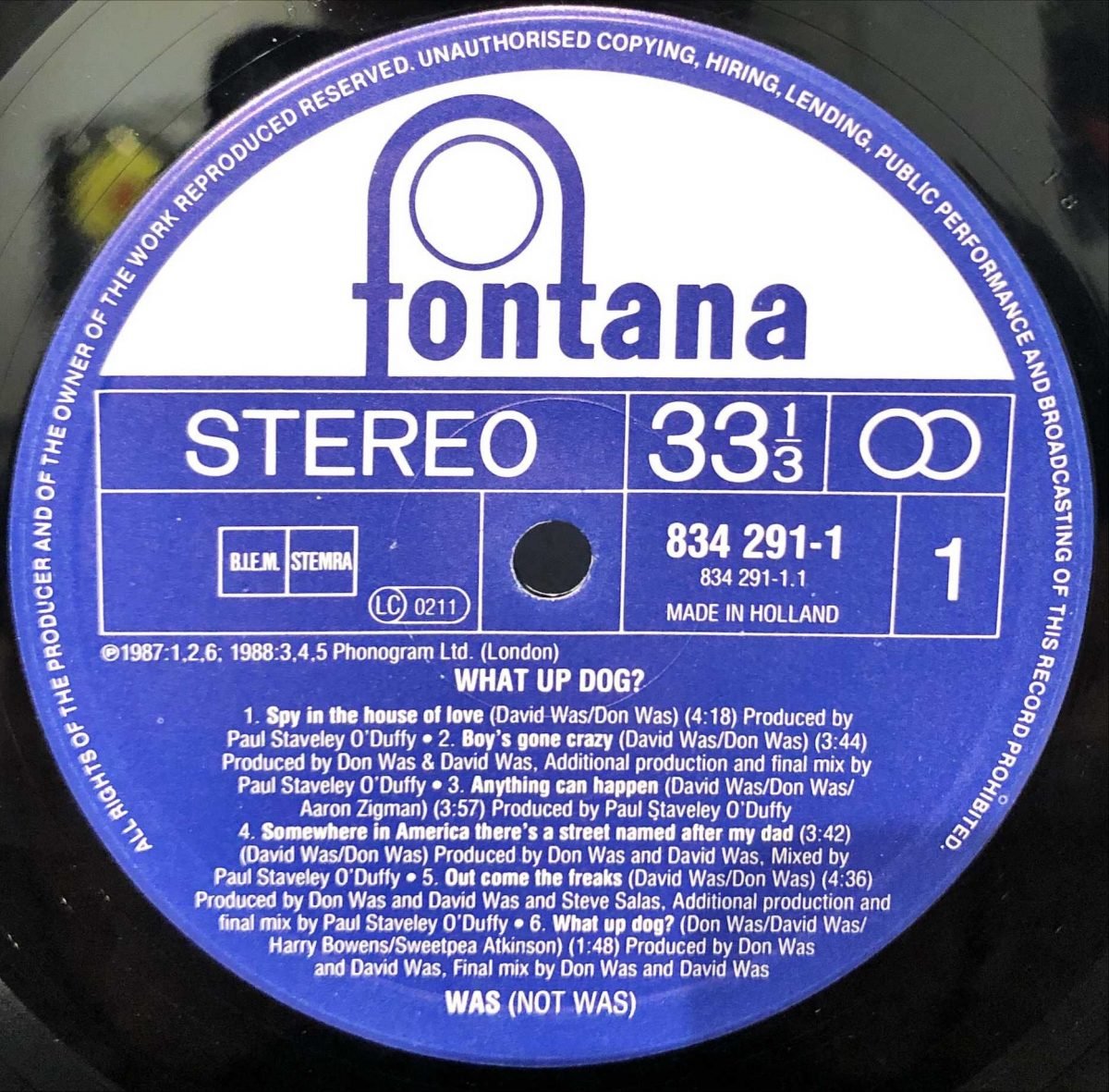 Was (Not Was) ‎– What Up, Dog? LP Plak - Görsel 2
