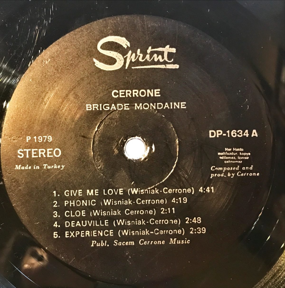 Cerrone ‎– Brigade Mondaine LP Plak - Görsel 3