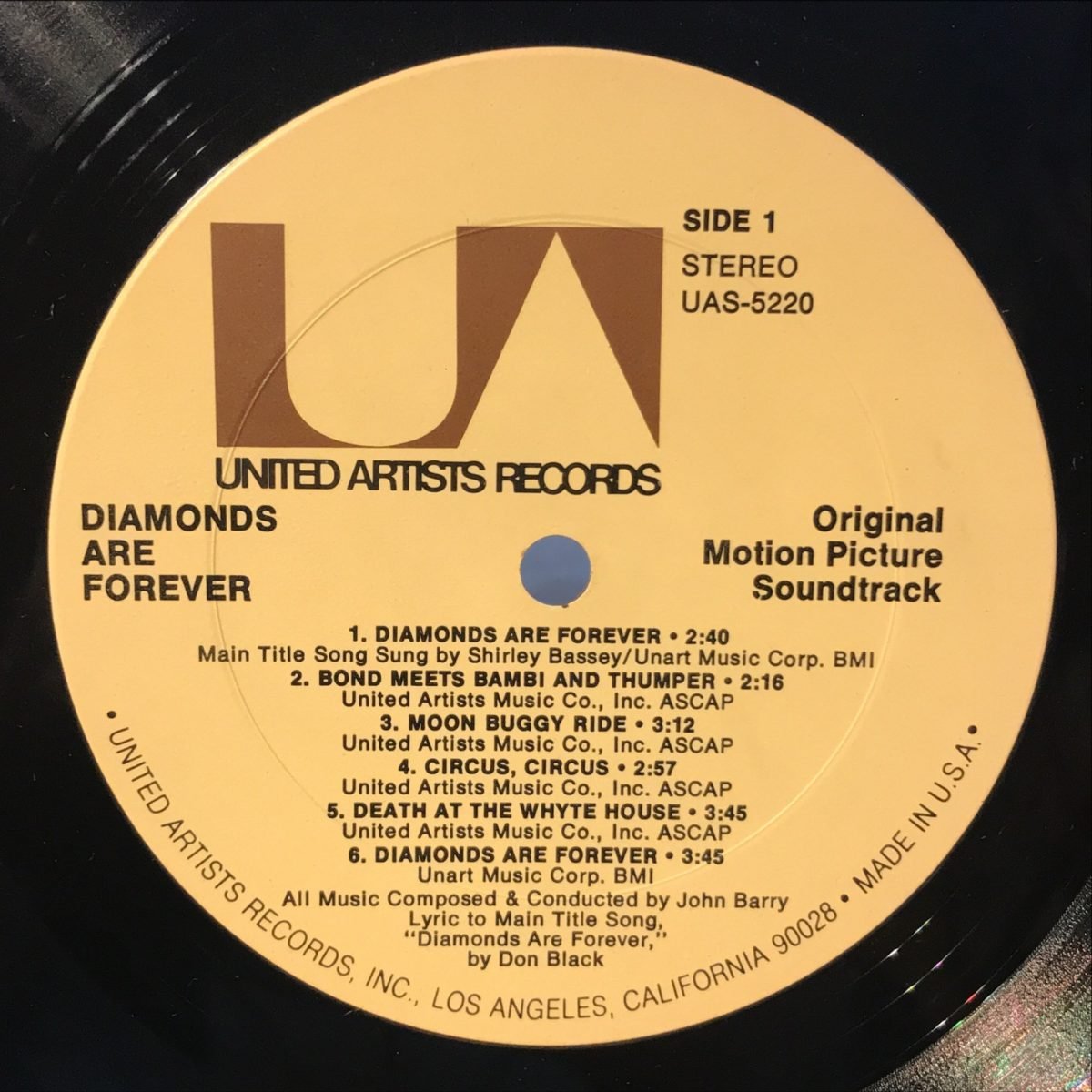John Barry ‎– Diamonds Are Forever (Original Motion Picture Soundtrack James Bond 007) LP Plak - Görsel 3