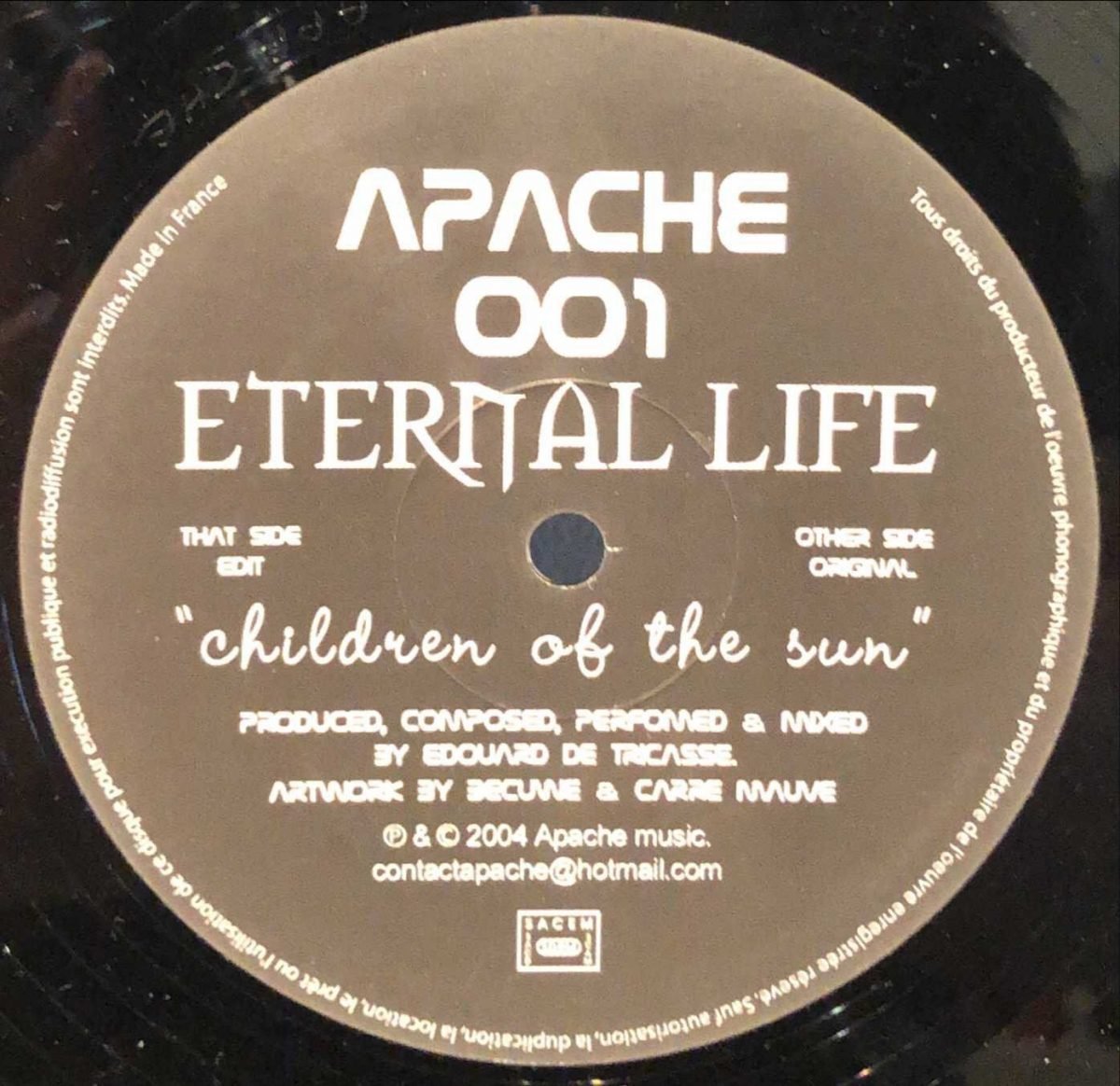 Eternal Life ‎– Children Of The Sun12” Maxi Single Plak - Görsel 3