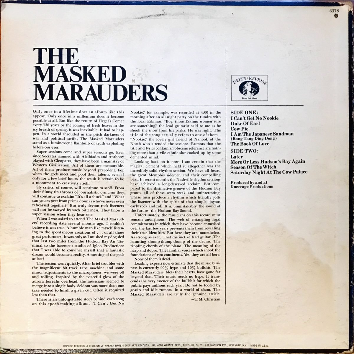 The Masked Marauders LP Plak - Görsel 2