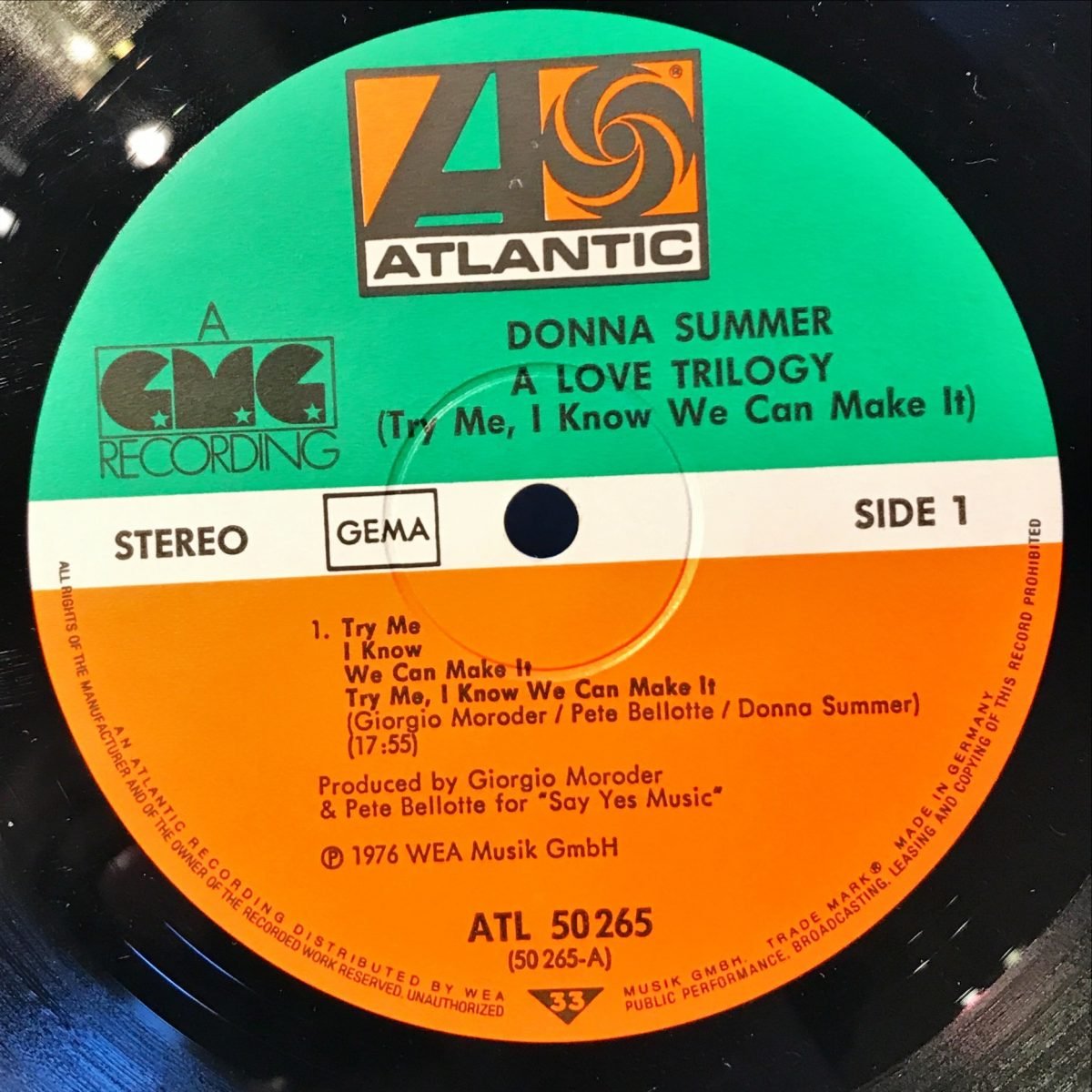 Donna Summer ‎– A Love Trilogy LP Plak - Görsel 3