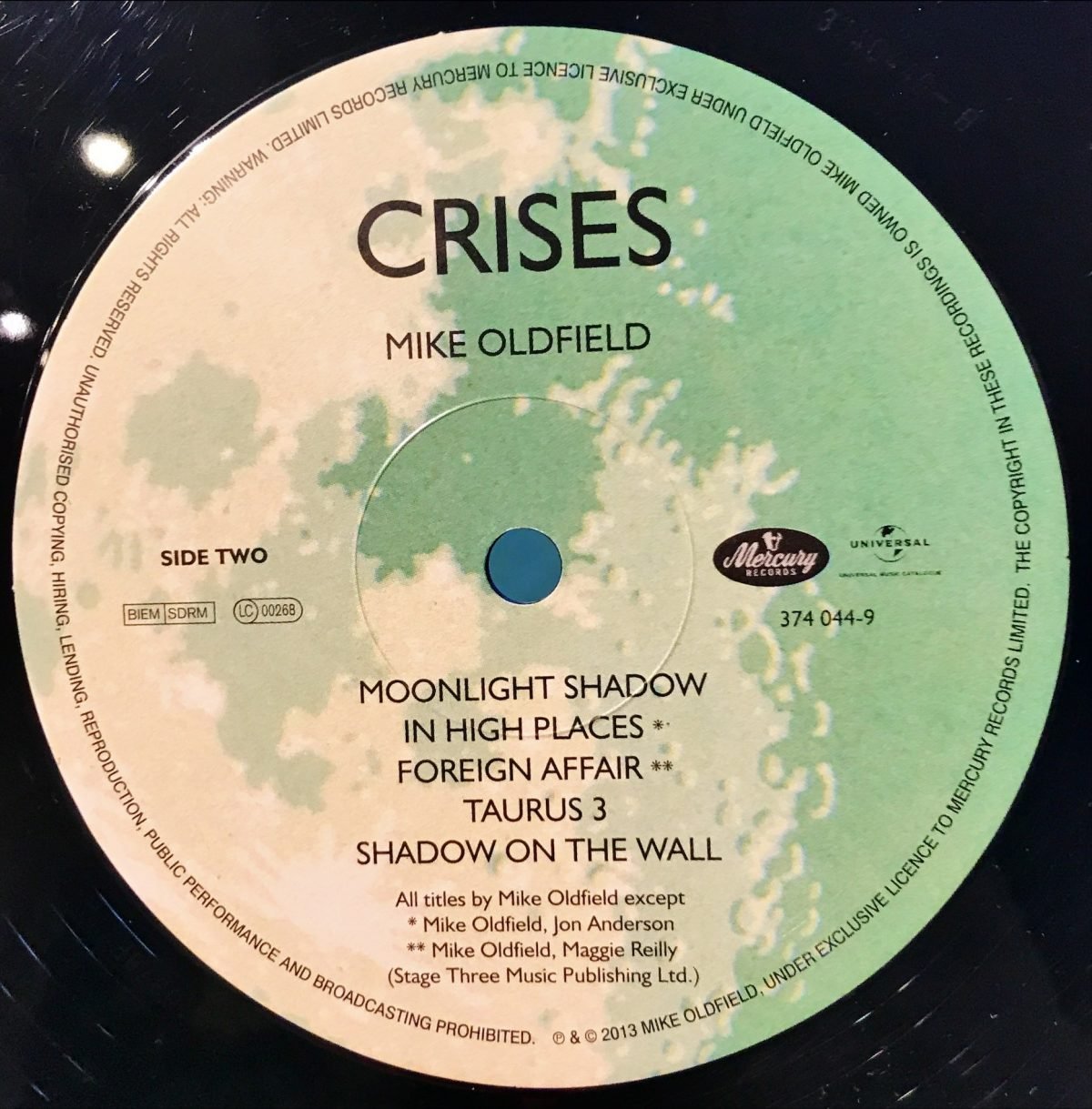 Mike Oldfield ‎– Crises LP Plak - Görsel 3