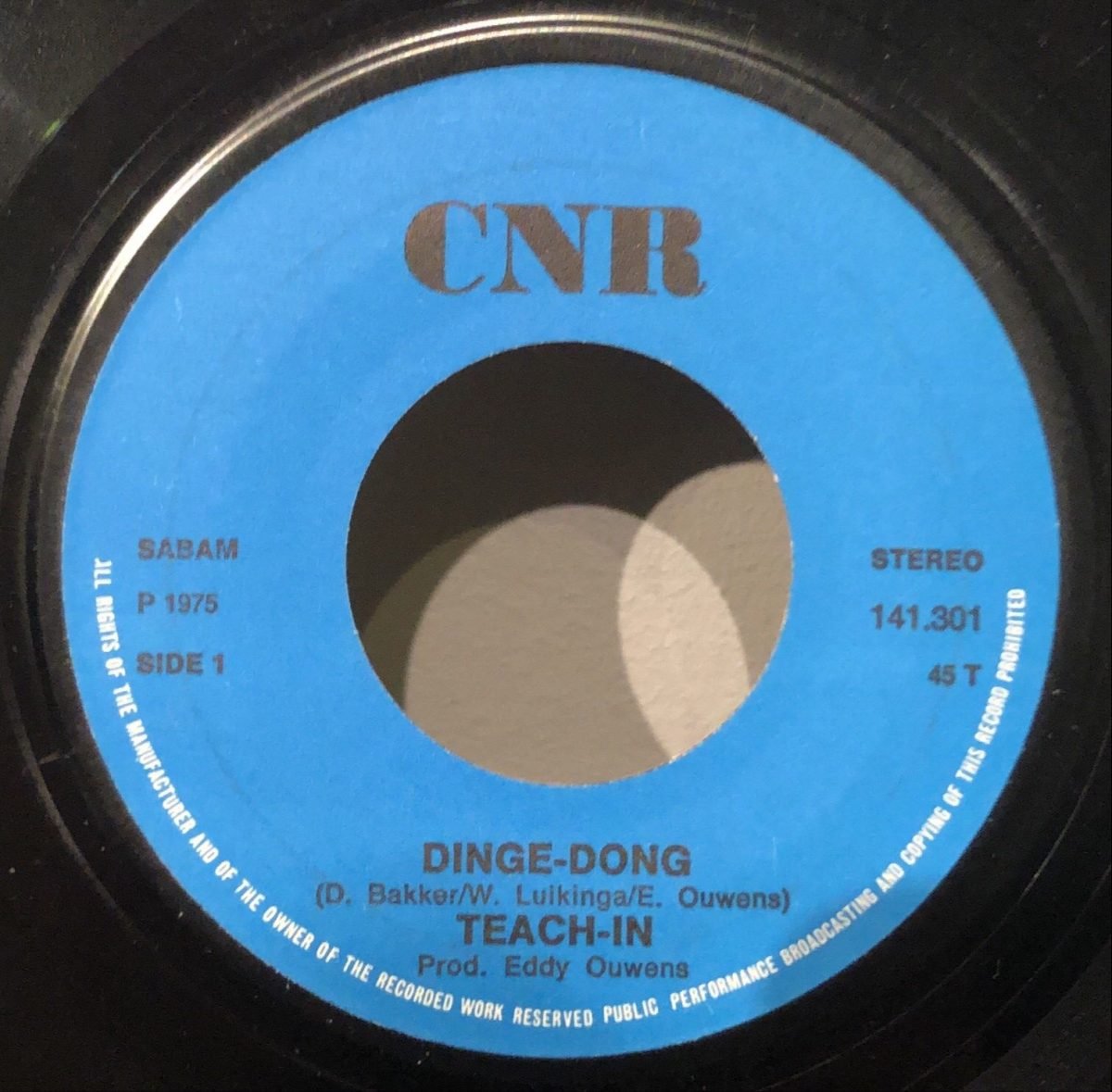 Teach In ‎– Ding A Dong 45lik Plak 1975 Eurovision - Görsel 3