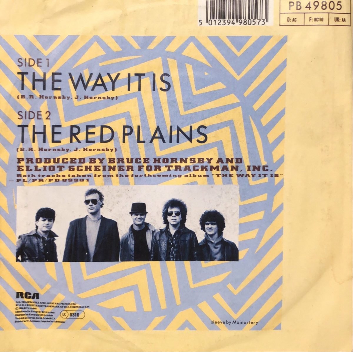Bruce Hornsby And The Range ‎– The Way It Is  45lik Plak - Görsel 3