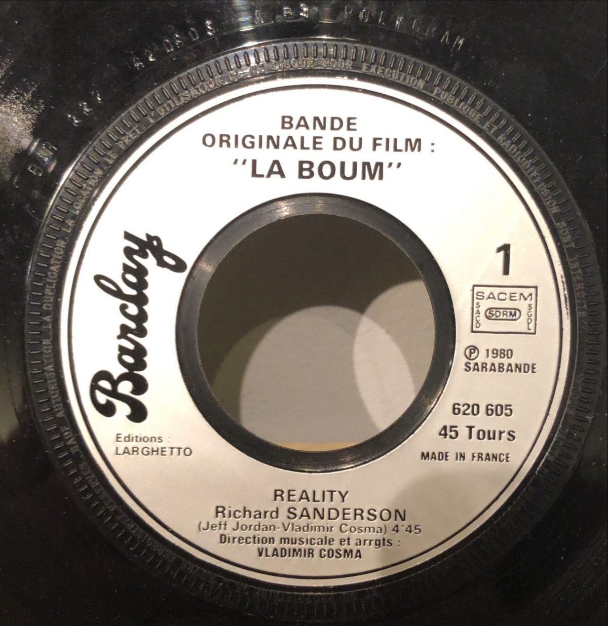 Richard Sanderson ‎– Reality 45lik Plak - Görsel 3